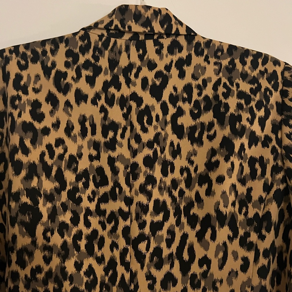 Halogen Single Button Blazer In Taupe Animal Prin… - image 5